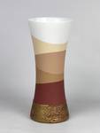 Vase en verre peint à la main Beige - Verre - 12 x 30 x 12 cm
