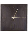 Horloge murale JAMUNA Noir - Bois massif - 61 x 61 x 3 cm