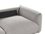 3-Sitzer Sofa LUVOS Grau - Hellgrau - Eiche Hell