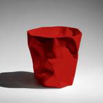 Corbeille design froissée Bin Bin H31cm Rouge - Matière plastique - 33 x 31 x 33 cm