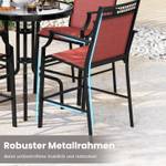 Gartenstühle ZB33852DQ-4DE (2er Set) Rot - Metall - 62 x 114 x 66 cm