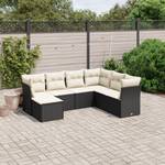 Gartensitzgruppe K2469(7-tlg) Schwarz - Massivholz - 69 x 62 x 62 cm