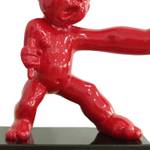 Statue bébé résine rouge H49 cm - JACK Rouge - Porcelaine - 49 x 49 x 24 cm