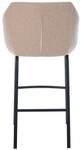 Tabouret de bar Monea Taupe - Noir