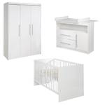 Set de chambre d'enfant Maren II 3 pcs Blanc - Bois manufacturé - Profondeur : 0 cm