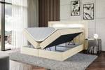 Boxspringbett - NOEL GOLD - LED Beige - Breite: 160 cm - H4