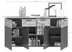 Sideboard Mason 2 Braun - Holz teilmassiv - 180 x 87 x 40 cm