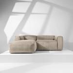 Ecksofa BUFFO 4-Sitzer Beige - Breite: 237 cm - Armlehne beidseitig montierbar - Ecke davorstehend links - Ottomane davorstehend links