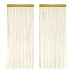 2 x Fadenvorhang Glitzer gold 90x245 cm Breite: 90 cm