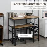 Bartisch-Set mit 2 Barhockern 835-215 Braun - Holzwerkstoff - 60 x 95 x 108 cm