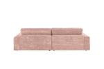 Ecksofa LANA Sofa Cord Recamiere Pink - Ecke davorstehend rechts