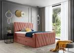 1x Box Spring Lit Twister Rose foncé