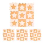 36 x Puzzlematte Sterne orange-beige Beige - Orange