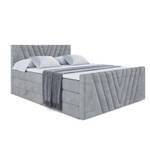 Boxspringbett ERNINA-Z KING Hellgrau - Breite: 140 cm