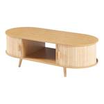 Table basse de salon Nordkapp Beige - Bois manufacturé - 120 x 40 x 55 cm