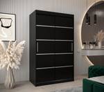 Armoire coulissante VERONA 1 Noir - Gris miroir - Largeur : 120 cm