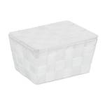 Lot de 4 paniers de rangement blanc Blanc