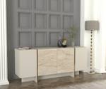 Sideboard mit Granit Optik Beige - Holzwerkstoff - 180 x 75 x 46 cm