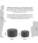 Pouf Hocker Sitzhocker Cord Ø 50cm Anthrazit - 50 x 30 x 50 cm