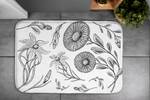 Badteppich Blumen Muster 90 x 60 x 90 cm