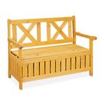 Banc de jardin avec rangement Marron - Bois manufacturé - 115 x 85 x 60 cm