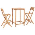 Bistro-Set-k340 ( 3-tlg ) Braun - Massivholz