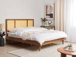 Doppelbett AURAY Braun - Massivholz - 185 x 119 x 204 cm