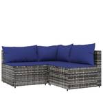 Garten-Lounge-Set 3029628-2 (3-teilig) Blau - Grau