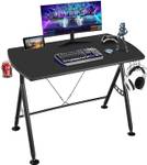 Ergonomischer Gaming Tisch Schwarz - Holzwerkstoff - Metall - 60 x 76 x 105 cm