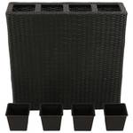 Garten-Hochbeet (2er Set) 299450-2 Schwarz - Kunststoff - Rattan - 22 x 76 x 79 cm