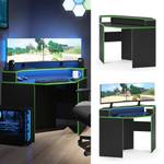 Bureau ordinateur Kron 90cm noir/vert 90 x 90 cm