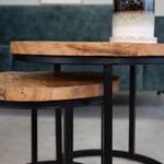 Couchtisch Industrial Rosa Set Mangoholz