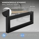 Wandkonsole 2er Set 450x150mm Schwarz Schwarz