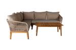 Loungeset Chania Braun - Massivholz - 1 x 1 x 1 cm