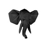 Wandaufhänger Origami Elephant Schwarz - Kunststoff - 40 x 14 x 45 cm