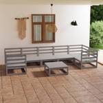 Garten-Lounge-Set (8-teilig) 3009774-1 Grau - Massivholz - Holzart/Dekor - 70 x 30 x 70 cm