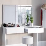 Coiffeuse Azur avec tabouret, miroir LED Blanc - Bois manufacturé - 120 x 83 x 40 cm