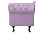 Chaiselongue NIMES Schwarz - Violett - Armlehne davorstehend links - Ecke davorstehend rechts - Textil