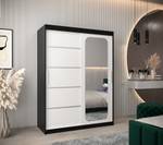 Armoire à portes coulissantes promo v2 Noir - Blanc - Largeur : 150 cm - 2 porte