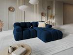 modulares Ecksofa BELLIS 3 Sitzplätze Hochglanz Nachtblau