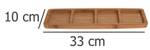 Serviertablett aus Bambus 33x10x2 cm Braun - Bambus - 10 x 2 x 33 cm