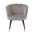 Fauteuil coquillage CALLISTA Gris - Textile - 65 x 80 x 65 cm