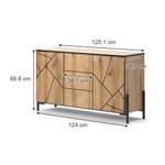 Sideboard Hatto Braun - Holzwerkstoff - 124 x 97 x 40 cm