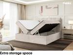 Boxspringbett Kai Beige - 140 x 214 cm - H3