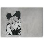 Leinwandbilder Banksy Polizisten küssen 120 x 80 cm
