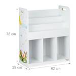 Etagère enfants pour livres et jouets Blanc - Bois manufacturé - 62 x 75 x 29 cm