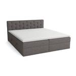 Boxspringbett Doppelbett Merano Grau - Breite: 180 cm