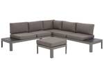 Lounge Set FERENTINO 4-tlg Grau - Metall - 232 x 77 x 65 cm