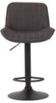 Tabouret de bar Lentini Gris lava - Noir