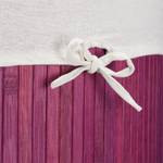 Lot de 2 paniers à linge bambou Mauve - Blanc